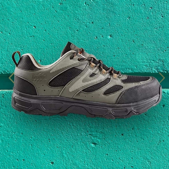 Brand new Aggressor safety steel toe shoes. Size 10.5. Color black/olive green. - Picture 6 of 11